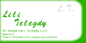 lili telegdy business card